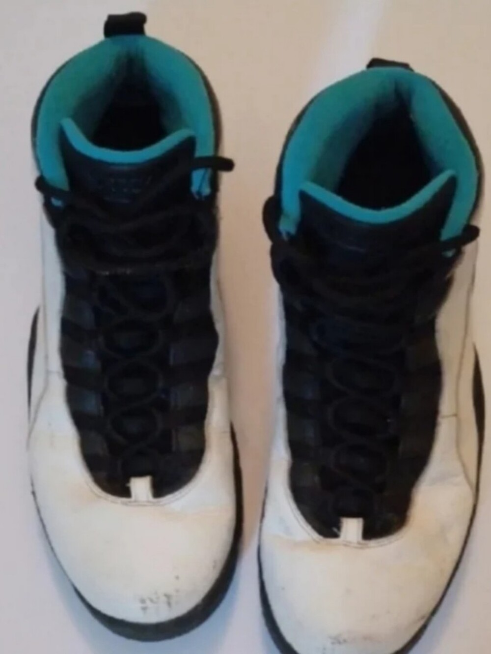 Air Jordan Retro 10 Powder Blue High-Top Athletic Sneakers Size 15